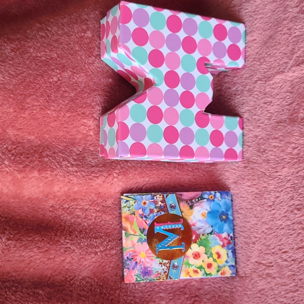 "M" Trinket Box with Notepad